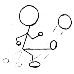 300x300 Kickball Cartoon Clipart Image