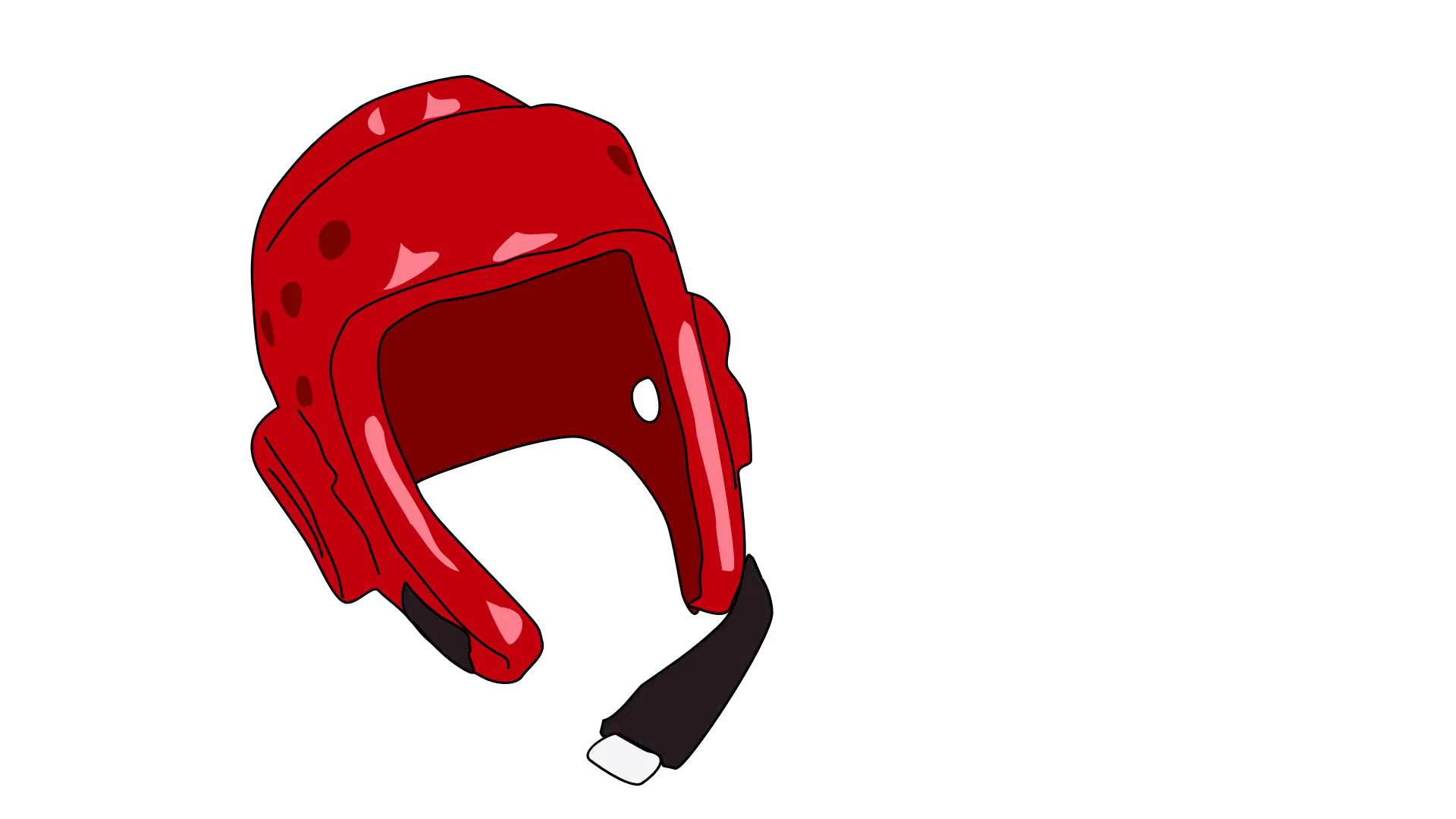 1920x1080 Animated Drawing Of Red Kickboxing Sparring Protective Helmet