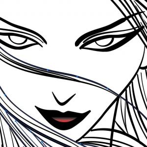 300x300 Photostock Vector Vector Graphic Art Drawing Of Kid Face Hand