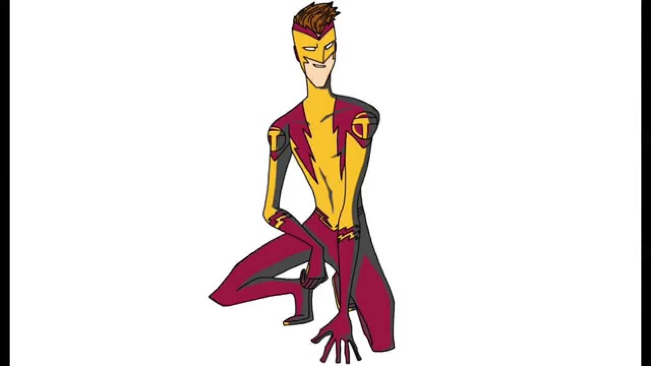 1280x720 Drawing Kid Flash