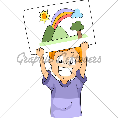 500x500 Kid Drawing Gl Stock Images