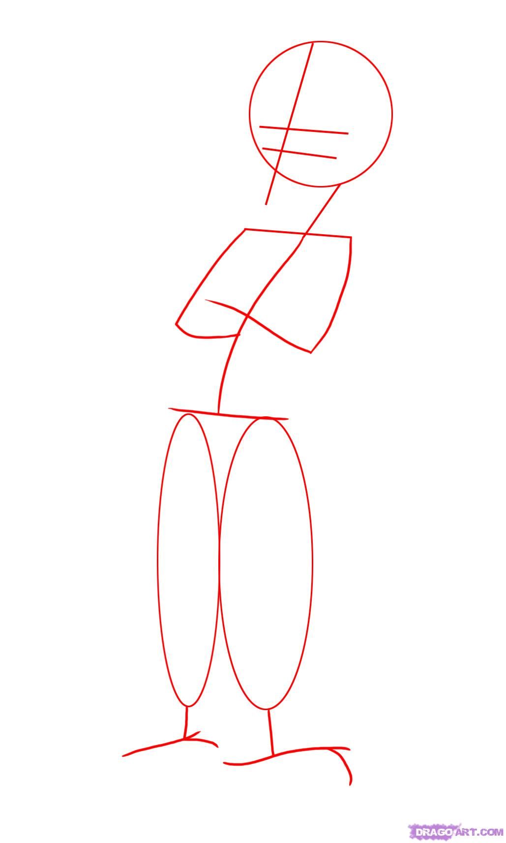 1029x1713 Cartoon Bodies How To Draw A Cartoon Kid, Step