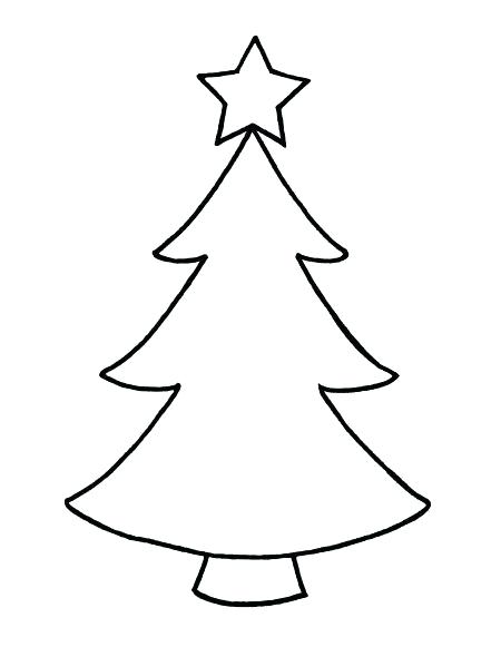 450x581 Christmas Tree Drawing Outline Outline Drawing Of Trees
