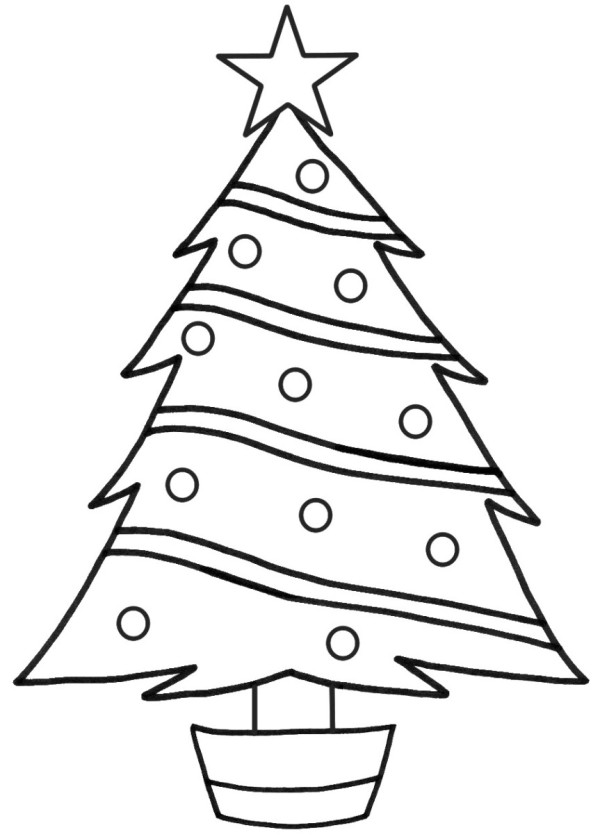 600x839 Kids Coloring Pages Christmas Tree Coloring