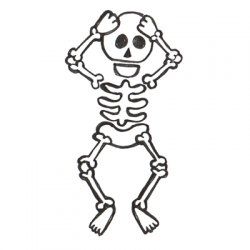 250x250 Dancing Skeleton Kids Teen Wall Art Decal