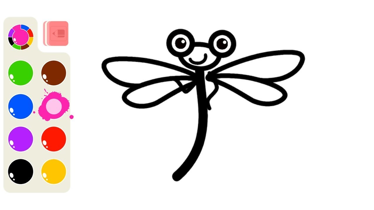 1280x720 Funny Drawing And Dance For Kids Dragonfly And Many Apinn Kids