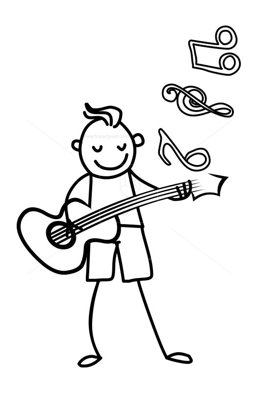 526x800 Guitar Kids Clip Art Free Vectors, Illustrations, Graphics, Clipart, Png