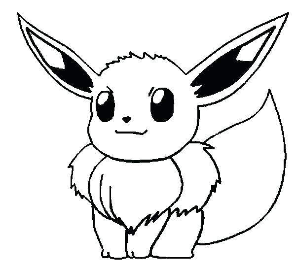 600x544 Eevee Coloring Pages Printable Drawings Pokemon Evolutions