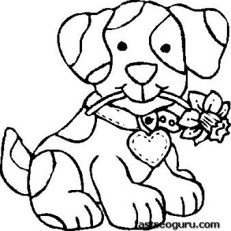 338x338 Free Print Out Dog Coloring Pages For Kids Drawing Puppy