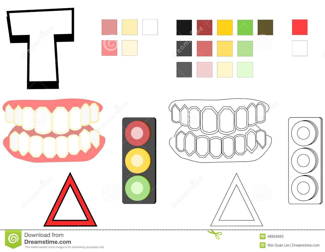 1300x1010 Objects Spelled With Letter T Drawing Template For, Drawing