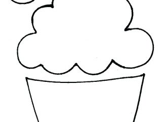 320x240 Cupcake Outline Printable Free Cupcake Drawing Template Definition