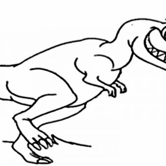 336x336 Dinosaur Drawing Template Cute Tumblr For Kids Outline