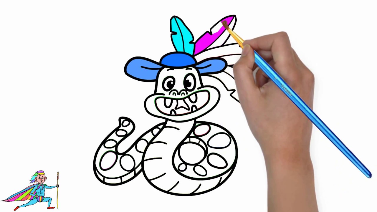 1280x720 How To Draw A Snake Fashion Drawing For Kids Youtube Videos Name