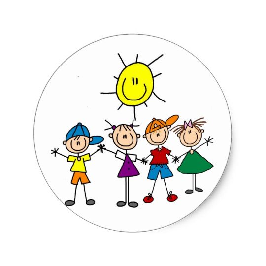 540x540 Hand In Hand Stick Figure Kids Tshirts And Gifts Classic Round