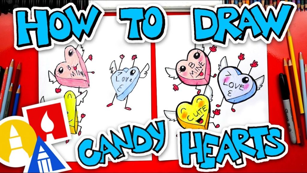 1024x576 How To Draw Valentine's Conversation Candy Hearts + Spotlight