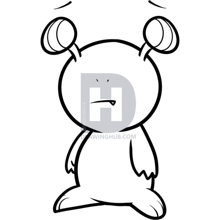 720x720 How To Draw A Monster For Kids, Step