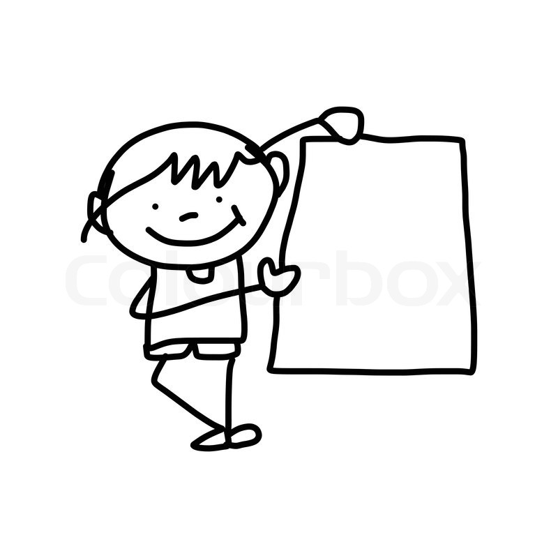 800x800 Hand Drawing Cartoon Concept Happy Stock Vector Colourbox