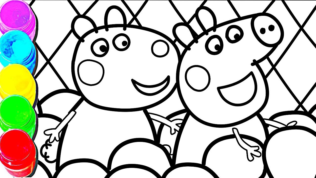 1280x720 Peppa Pig Soft Play Coloring And Drawing For Kids, Toddlers