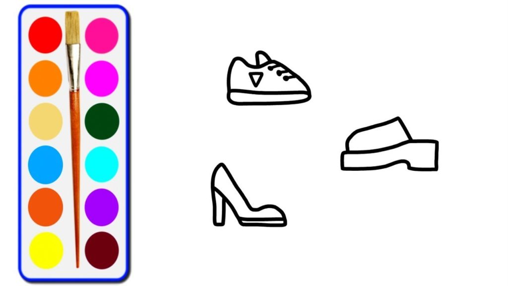 1024x576 Easy Tips To Draw Shoes Drawing And Colouring Pages For Kids