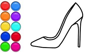 320x180 Glitter Women's Shoes Drawing Coloring For Kids Coloring Pages