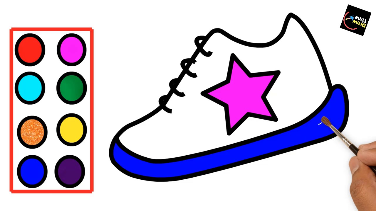 1280x720 How To Draw Children's Shoes Easy Step