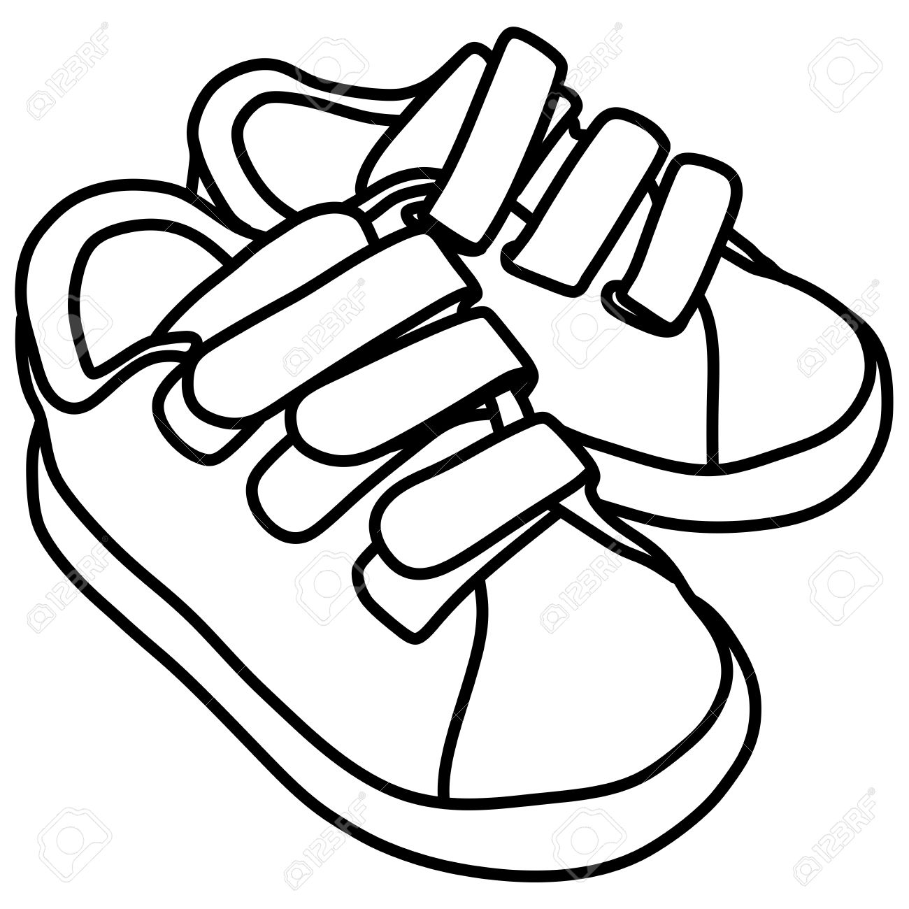 1300x1300 Kids Shoes Clipart Black And White