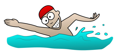 500x241 Drawing A Cartoon Swimmer