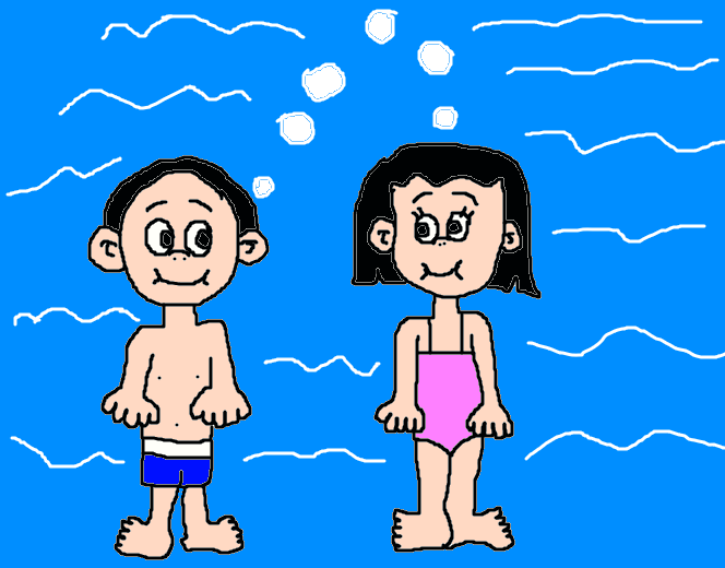 664x520 Izaylin And Me As Kids Swimming Underwater