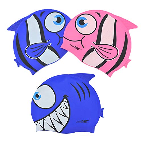 500x500 Ezyoutdoor Kids Swimming Pack Silicone Swim Caps,waterproof