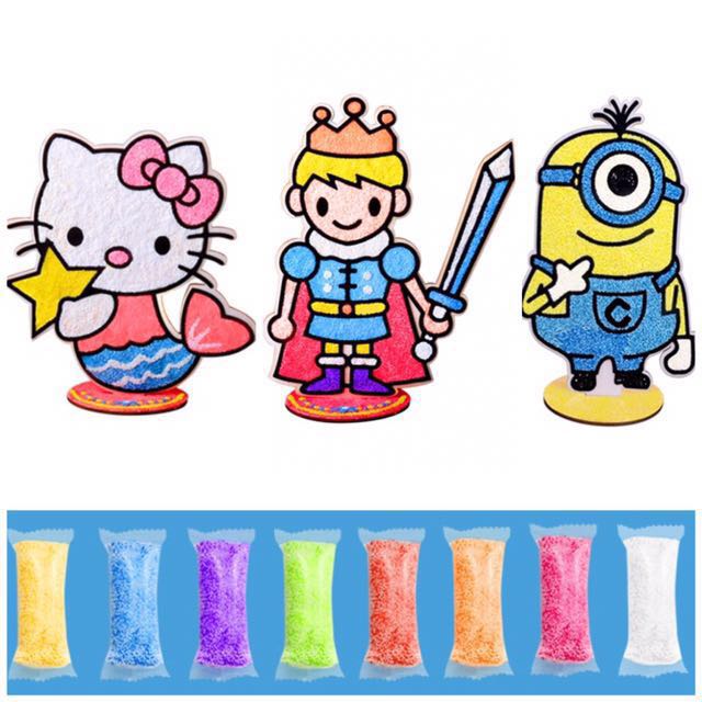 640x640 Creative Art Wooden Crafts Drawing Board Children Snow Pearl Mud