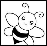 200x194 How To Draw Cartoon Bees Realistic Bees Drawing Tutorials