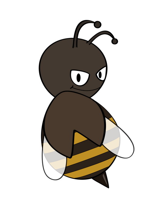 529x675 How To Draw A Cartoon Killer Bee Steps