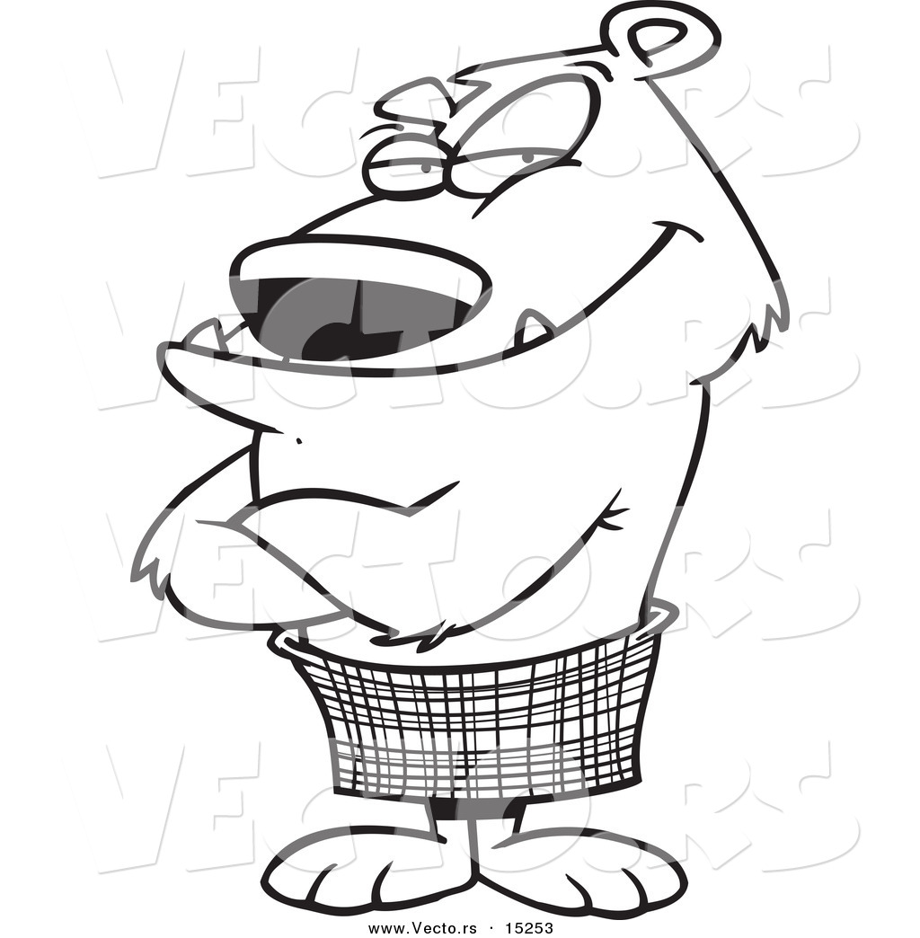 1024x1044 vector of a cartoon bear in a kilt