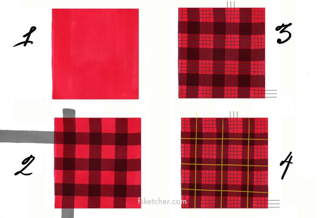 1024x695 Drawing Tartan Exercise Drawing Stuff In Fashion Design
