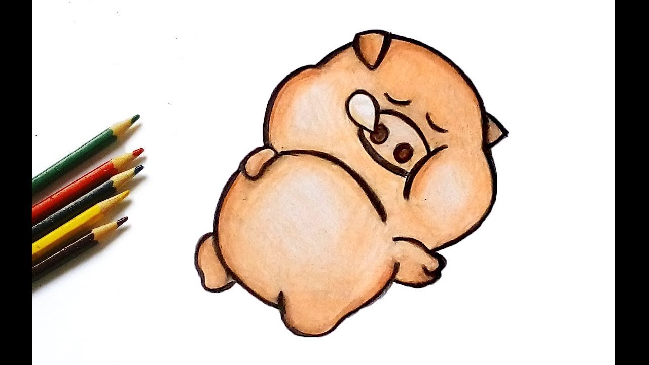 1280x720 How To Draw Cute Sleeping Pig For Kids Easy Drawing Tutorial