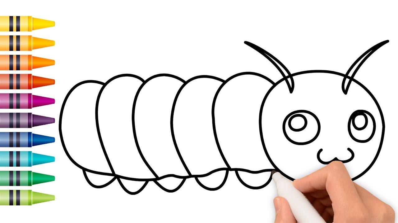 1280x720 Glitter Worm Coloring Pages Learn To Painting And Drawing