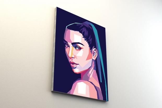 620x413 Kim Kardashian Limited Canvas Art Geomtric