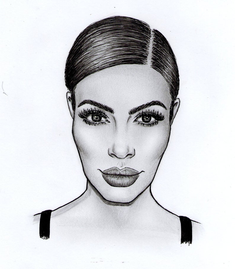 794x911 Kim Kardashian Print Etsy