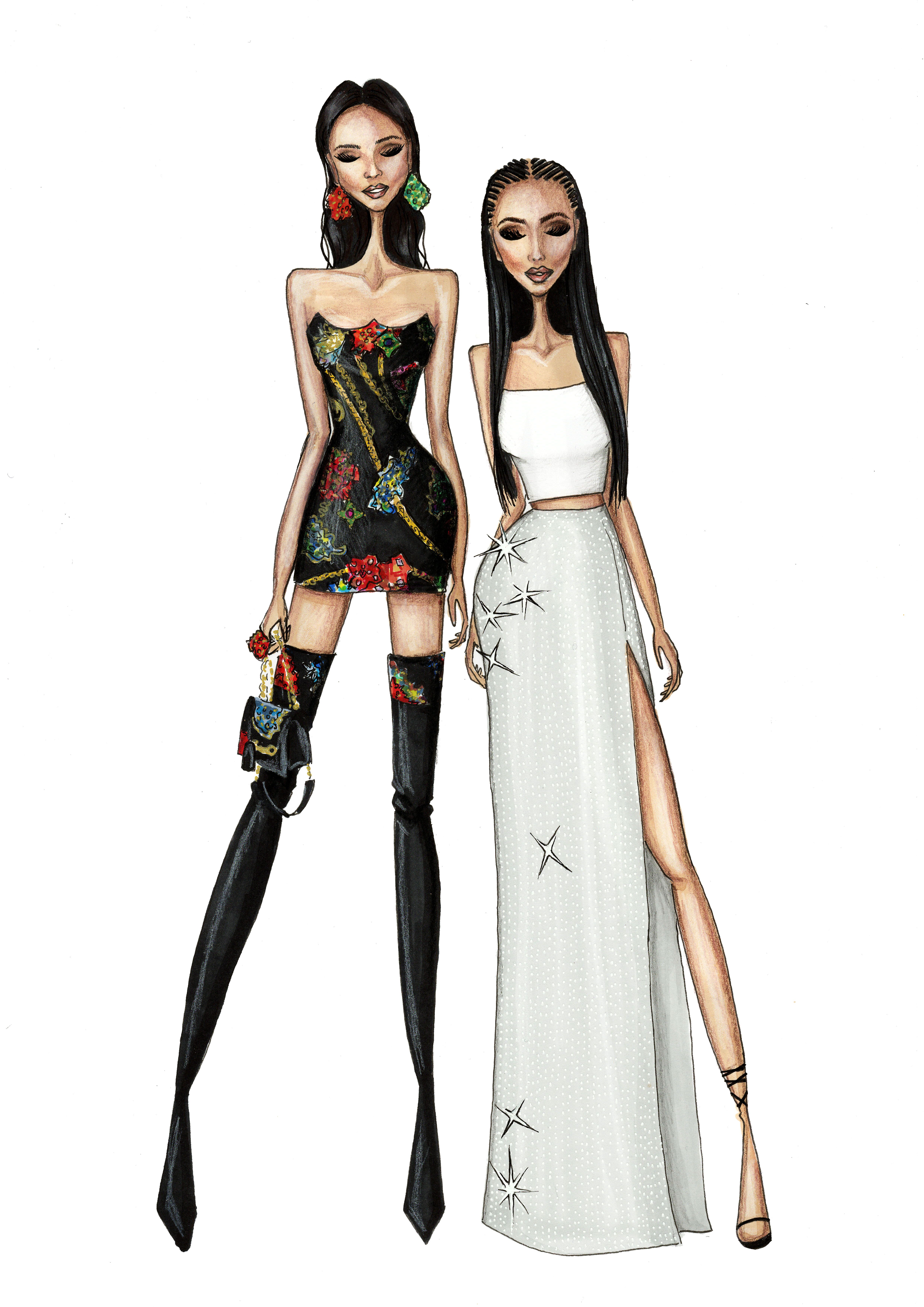 4960x7014 Kim And Kendall In Versace Turn Yourself Into Fashion