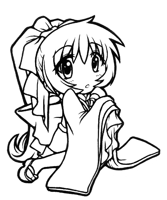 553x660 Kimono Drawing Anime Girl For Free Download