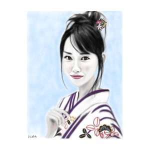 300x300 Kimono Girl Painting