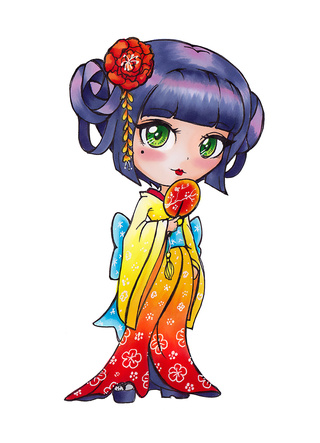 320x443 Kimonogirl Drawings On Paigeeworld Pictures Of Kimonogirl