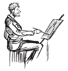 286x300 Man Painting Is Creating