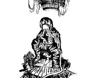 340x270 Robot Vs Kaiju Yutacustoms Original Ink Drawing Ink Etsy