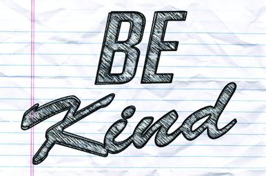 386x256 Be Kind Pencil Drawing Classroom Poster Inches