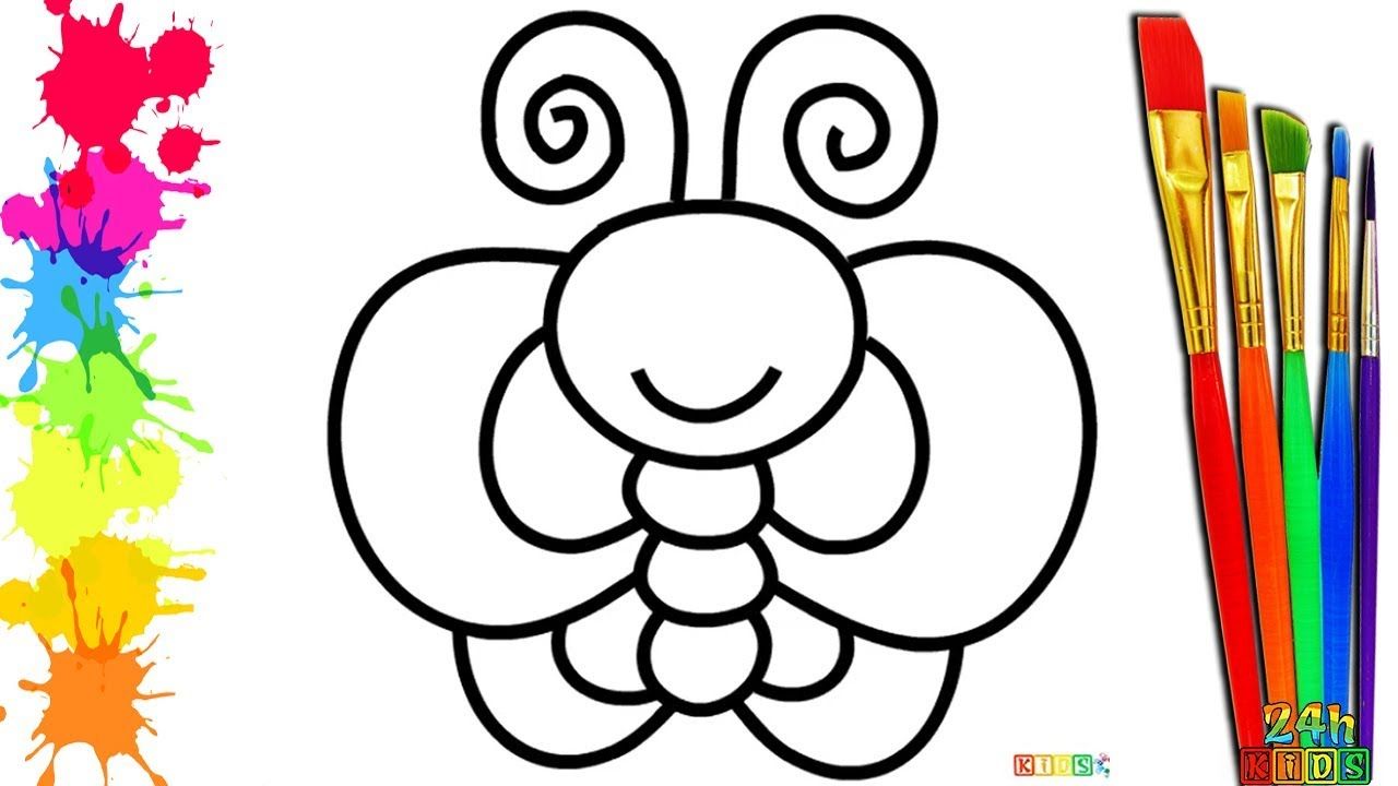 1280x720 Easy Things To Draw For Kids Learn To Draw Butterfly