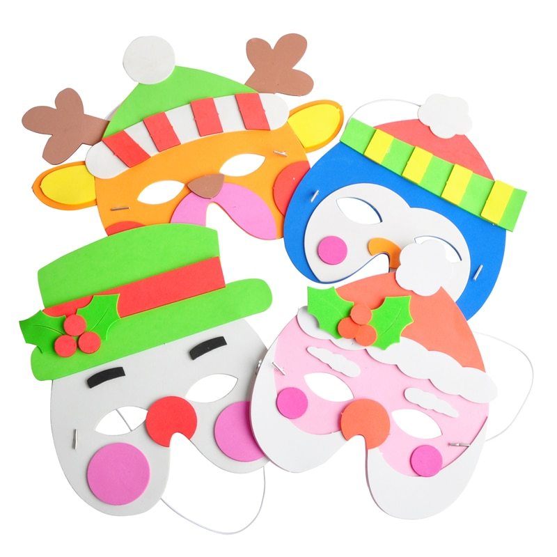 800x800 Christmas Decorations Kids Diy Graffiti Masks For Colouring