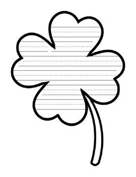 270x350 Leaf Clover Writing Paper Four Leaf Clover Writing Kindergarten