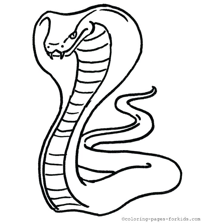670x740 Cobra Snake Coloring Pictures