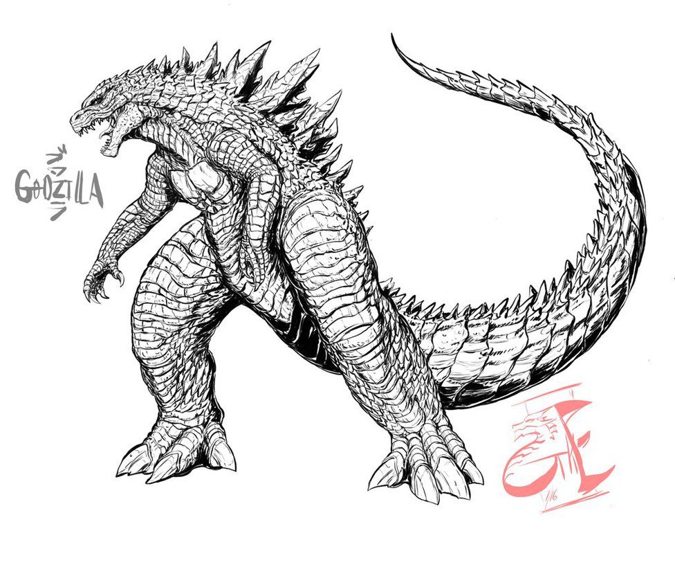 King Ghidorah Drawing | Free download on ClipArtMag